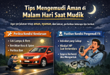 Tips Mengemudi di Malam Hari saat Mudik