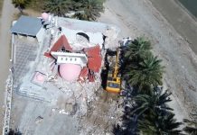 Pembersihan Puing Masjid Al Istiqomah Ronting Dimulai, Alat Berat Dikerahkan